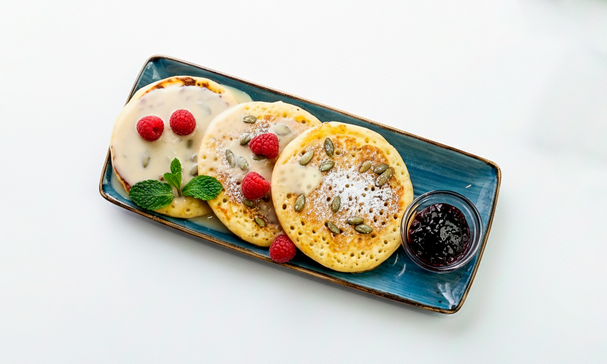 Со сгущенкой и ягодами по сезону