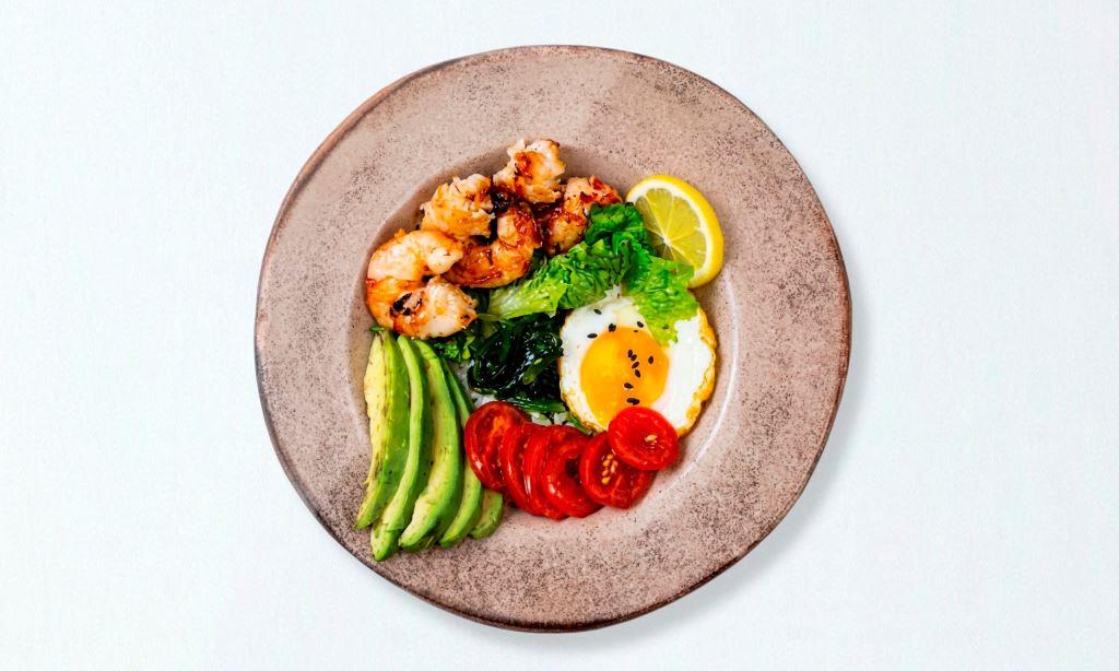 Боул с креветками